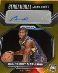 Bennedict Mathurin [Gold] #SS-BM Basketball Cards 2022 Panini Prizm Sensational Signatures Prices
