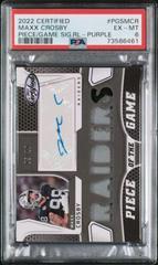 Maxx Crosby [Purple] #PGS-MCR Football Cards 2022 Panini Certified Piece of the Game Signatures Prices