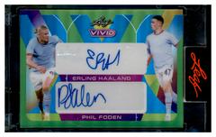Erling Haaland , Phil Foden [Green] Soccer Cards 2022 Leaf Vivid Dual Autographs Prices
