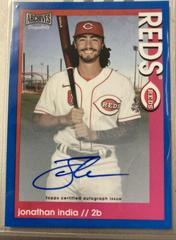 Jonathan India [Blue] Baseball Cards 2022 Topps Archives Snapshots Autographs Prices