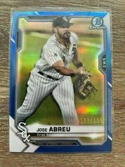 Jose Abreu [Blue Refractor] #4 Baseball Cards 2021 Bowman Chrome Prices