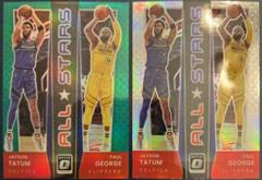 Jayson Tatum, Paul George [Green] Basketball Cards 2021 Panini Donruss Optic All Stars Prices