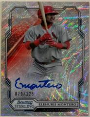 Elehuris Montero [Wave] #EM Baseball Cards 2019 Bowman Sterling Prospect Autographs Prices