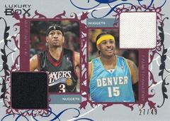 Allen Iverson Carmelo Anthony #CDR-IA Basketball Cards 2006 Topps Luxury Box Courtside Dual Relics Prices
