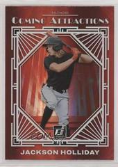 Jackson Holliday #CA3 Baseball Cards 2023 Panini Donruss Coming Attractions Prices