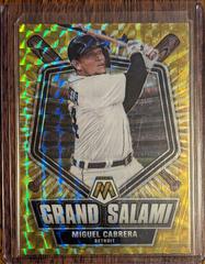 Miguel Cabrera [Reactive Yellow] #GS-8 Baseball Cards 2022 Panini Mosaic Grand Salami Prices