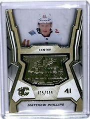 Matthew Phillips [Gold] Hockey Cards 2021 SPx Finite Rookies Prices