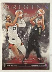 A'ja Wilson, Candace Parker #1 Basketball Cards 2023 Panini Origins WNBA Roots of Greatness Prices