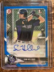 Sam Hilliard [Blue] Baseball Cards 2018 Bowman Paper Prospects Autographs Prices