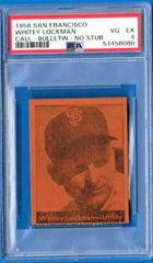 Whitey Lockman Baseball Cards 1958 San Francisco Call Bulletin Giants Prices