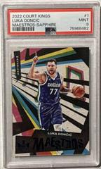 Luka Doncic [Sapphire] #1 Basketball Cards 2022 Panini Court Kings Maestros Prices