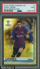 Lionel Messi [Gold Refractor] Soccer Cards 2019 Topps Chrome UEFA Champions League Prices