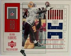 Delvon Flowers [Game Jersey] Football Cards 2002 Upper Deck Piece of History Prices