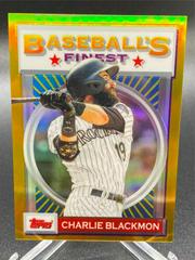 Charlie Blackmon [Gold Refractor] #6 Baseball Cards 2020 Topps Finest Flashbacks Prices