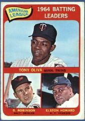 A. L. Batting Leader [Oliva, Robinson, Howard] Baseball Cards 1965 O Pee Chee Prices