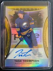 Tage Thompson [Gold Autograph] #29 Hockey Cards 2022 Upper Deck Trilogy Prices