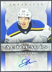 Jordan Kyrou #AF-JK Hockey Cards 2021 Upper Deck Artifacts Auto Facts Prices