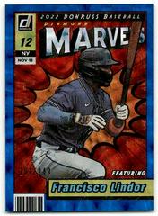 Francisco Lindor [Blue] #M-10 Baseball Cards 2022 Panini Donruss Marvels Prices