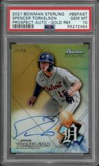 Spencer Torkelson [Gold Refractor] Baseball Cards 2021 Bowman Sterling Prices