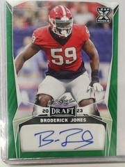 Broderick Jones [Green] #BA-BJ1 Football Cards 2023 Leaf Draft Autographs Prices