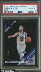 Stephen Curry [Blue] Basketball Cards 2019 Panini Clearly Donruss Prices