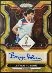 Bryan Robson [Choice Gold] Soccer Cards 2022 Panini Prizm World Cup Signatures Prices