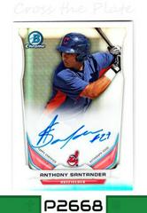 Anthony Santander [Refractor] #AS Baseball Cards 2014 Bowman Chrome Autograph Prospects Prices