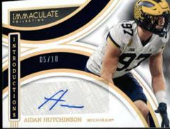 Aidan Hutchinson [Patch Autograph Gold] #81 Football Cards 2022 Panini Immaculate Collegiate Prices