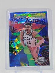 Giannis Antetokounmpo [Blue Cracked Ice] #14 Basketball Cards 2022 Panini Contenders Optic Illusion Prices