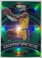 LeBron James [Green] Basketball Cards 2022 Panini Prizm Dominance Prices