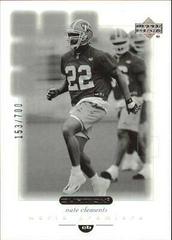Nate Clements [Black & White Rookies] #109 Football Cards 2001 Upper Deck Ovation Prices