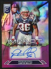 Lawyer Milloy [Purple] #II-LM Football Cards 2023 Panini Donruss Elite Impact Impressions Autographs Prices