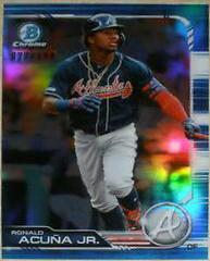 Ronald Acuna Jr. [Blue Refractor] Baseball Cards 2019 Bowman Chrome Prices