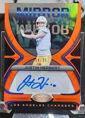 Justin Herbert [Orange] #MS-JH Football Cards 2021 Panini Certified Mirror Signatures Prices