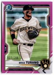 Brice Turang [Fuchsia Refractor] #BCP-10 Baseball Cards 2021 Bowman Chrome Prospects Prices