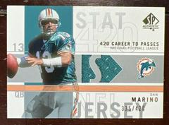 Dan Marino [420 TD Passes] #SP-DM Football Cards 2001 SP Authentic Stat Jerseys Prices