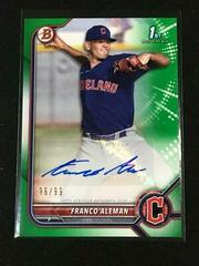 Franco Aleman [Green] Baseball Cards 2022 Bowman Paper Prospect Autographs Prices