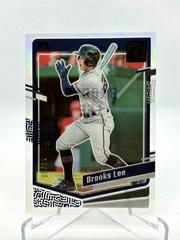 Brooks Lee [Purple] Baseball Cards 2023 Panini Chronicles Clearly Donruss Prices