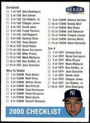 Checklist [Derek Jeter] #427 Baseball Cards 2000 Fleer Prices