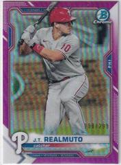 J. T. Realmuto [Fuchsia Refractor] #18 Baseball Cards 2021 Bowman Chrome Prices