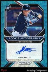 Andres Gimenez [Teal Wave Prizm] #RA-AG Baseball Cards 2021 Panini Prizm Rookie Autographs Prices