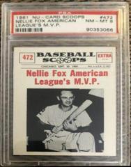 Nellie Fox American [League's M.V.P.] #472 Baseball Cards 1961 NU Card Scoops Prices