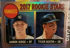 Tyler Austin,  Aaron Judge [Chrome Purple Refractor] #214 Baseball Cards 2017 Topps Heritage Prices
