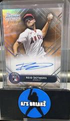 Reid Detmers [Orange] Baseball Cards 2022 Bowman Sterling Rookie Autographs Prices