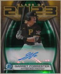 Garret Forrester [Green] #23A-GF Baseball Cards 2023 Bowman Draft Class of Autographs Prices