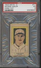 George Sisler [Hand Cut] Baseball Cards 1923 W515 2 Prices