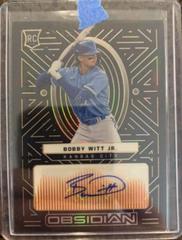 Bobby Witt Jr. [Orange] #OA-BW Baseball Cards 2022 Panini Chronicles Obsidian Autographs Prices