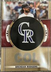 Brendan Rodgers [Gold] #TLP-BR Baseball Cards 2023 Topps Team Logo Patch Prices