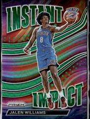 Jalen Williams [Green] #11 Basketball Cards 2022 Panini Prizm Instant Impact Prices