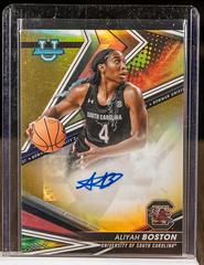 Aliyah Boston [Gold] #BOA-ABO Basketball Cards 2022 Bowman University Best of Autographs Prices